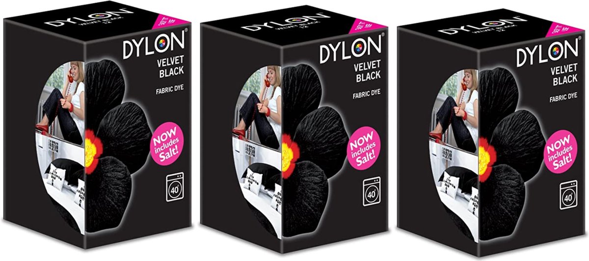 Dylon Textielverf Black Velvet Voordeelverpakking 3 stuks