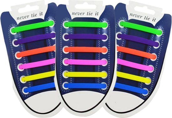 12 PCS / Set Creative Unisex Women Men Athletic Running No Tie Shoelaces Elastic Silicone Shoe Lace for All Sneakers(Color)