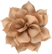 Alligatorknip, haarknip, haarspeld, knipje Lotusbloem bloem meisje (ca. 7cm) beige - gratis verzending