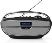 Nedis Retro DAB+ Bluetooth radio / zwart/zilver