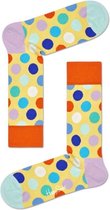 Happy Socks Big Dot Socks Zacht geel, Maat 41/46