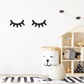 Seldona® Muurstickers kinderkamer Ogen - Zwart wit Scandinavisch design - jongen / meisje - Babykamer (4 stuks)