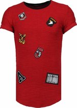 Exclusief Military Patches - T-Shirt - Bordeaux