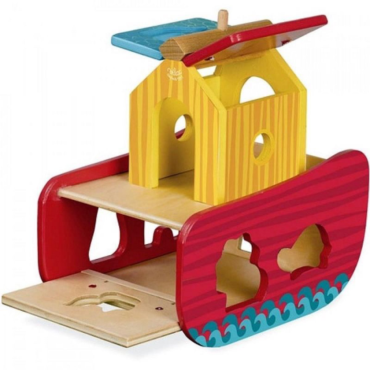 | Vilac Animals Ark Shape Sorter janod houten vormendoos klokhuis | ilovespeelgoed.nl