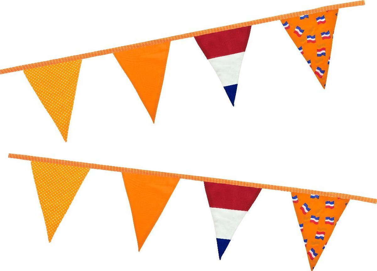 Informeer een miljoen harpoen Vlaggenlijn Holland Textiel 14 vlaggen 8,5mtr – 2 stuks | bol.com