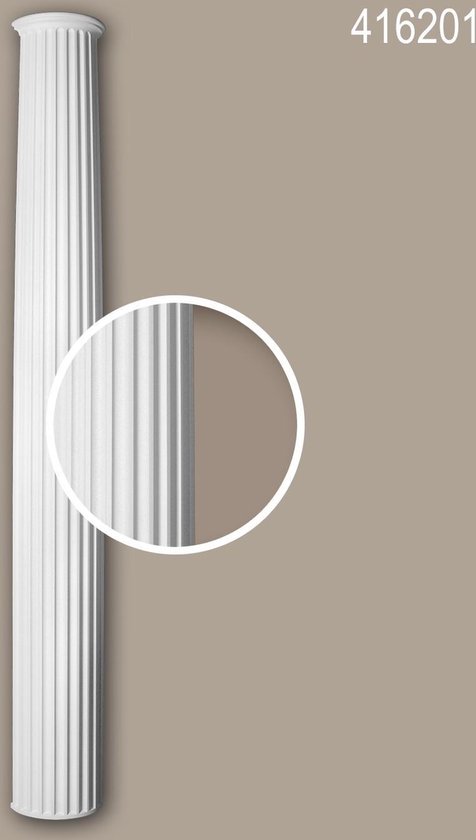 Halve zuilen schacht Profhome 416201 Gevellijst Zuil Gevelelement Ionische stijl wit