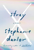 Boek kaft 'Stray a memoir' door Stephanie Danler met een pastelkleurige achtergrond en een wit kruis.