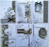 Luxe 3D Condoleance Kaarten - Met oprechte Deelneming - 6 Wenskaarten - 17 x 12 cm - L-086