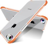 Bumper geschikt voor Apple iPhone 7 / 8 / SE 2020 / SE 2022 Hoesje Oranje x Transparant