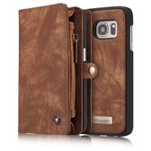 CaseMe Vintage Portemonnee Hoesje Samsung Galaxy S7 - Bruin