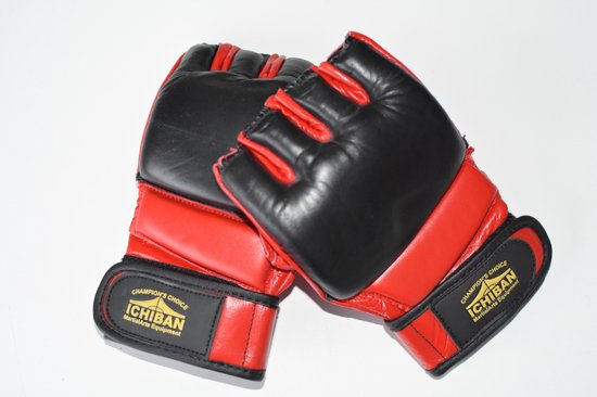 Leer MMA Handschoenen, leren Training handschoenen, Kleur Rood, Maat L,  Ichiban MAE | bol.com