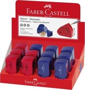 Puntenslijper Faber-Castell "Sleeve" Mini enkel rood/blauw