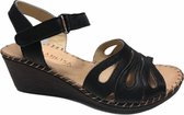 manlisa dames velcro sandaal S207-7046 zwart mt 39