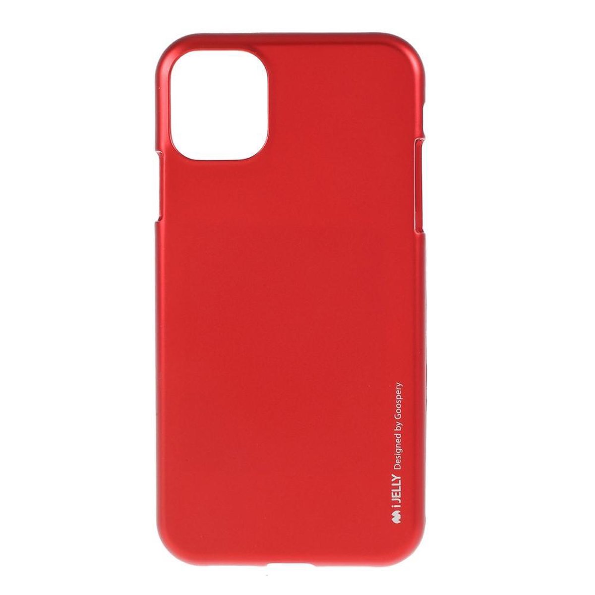 Flexibele Jelly iPhone cover voor iPhone 11 6.1 inch - Rood - Goospery