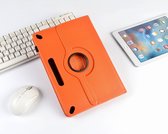 P.C.K. Hoesje/Boekhoesje/Bookcover/Case draaibaar oranje geschikt voor 10 inch Tablets universeel MET GLASFOLIE/TEMPEREDD GLASS