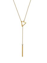 Vergulde ketting met driehoek en staafje