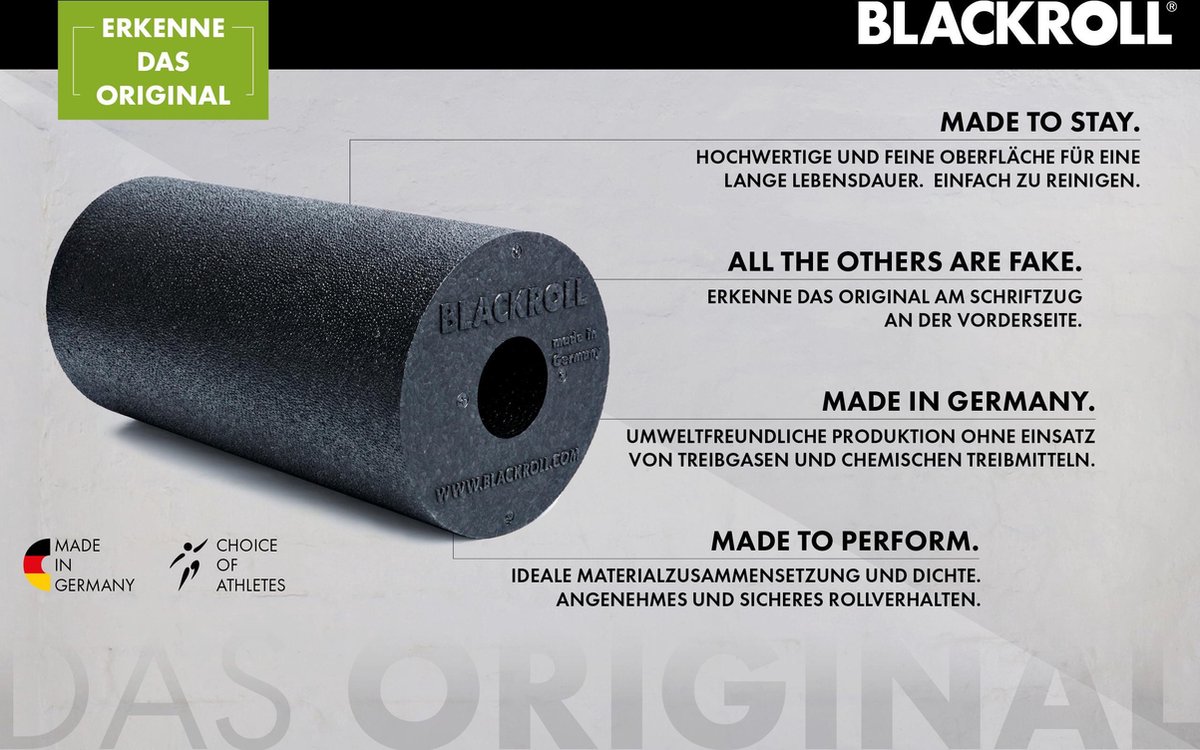 Blackroll Standard Foam Roller 30 cm - Zwart thumbnail 3