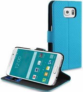Muvit Wallet Stand case met 3 cardslots voor Samsung Galaxy S6  - Blauw