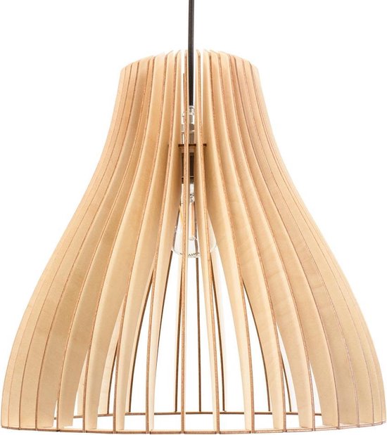 winkel kleermaker mogelijkheid wodewa moderne hanglamp hout plafondlamp NUBES nature LED E27 duurzame  plafondlamp... | bol.com