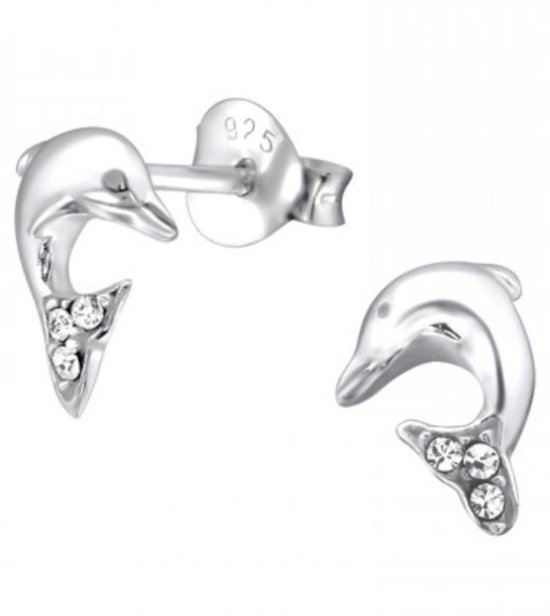 Gematigd Extreem belangrijk Kijker Joy|S - Zilveren dolfijn oorbellen kristal | bol.com