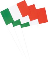 Vlaggetjes Italië van papier 100 stuks