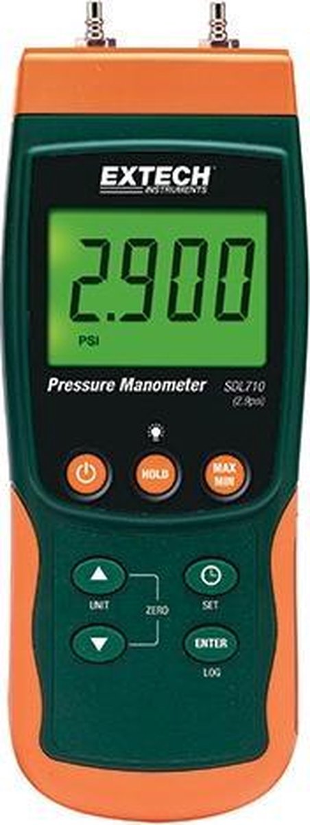 Extech SDL710 - differentiële druk manometer - datalogger - data op sd kaart in excel formaat