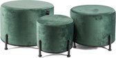 Poefen Set Velvet Groen