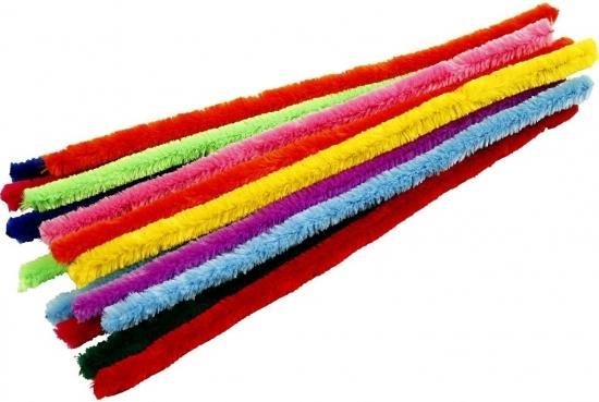 TOAOB 100 stuks Pijpenragers Meerblauw Chenilledraad Pijpenragers om te Knutselen 30 cm Buigpluche Knutseldraad voor doe-het-zelf Decoratief Handwerk