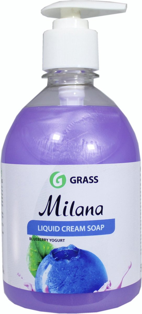 Grass Milana - Handzeep - Bosbessen in Yoghurt - 500ml - Met Pompje
