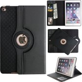 P.C.K. Luxe Hoesje/Boekhoesje/Bookcover/Pasjes/draaibaar zwart geschikt voor Apple iPad MINI 4 & MINI 5 MET GLASFOLIE/TEMPERED GLASS