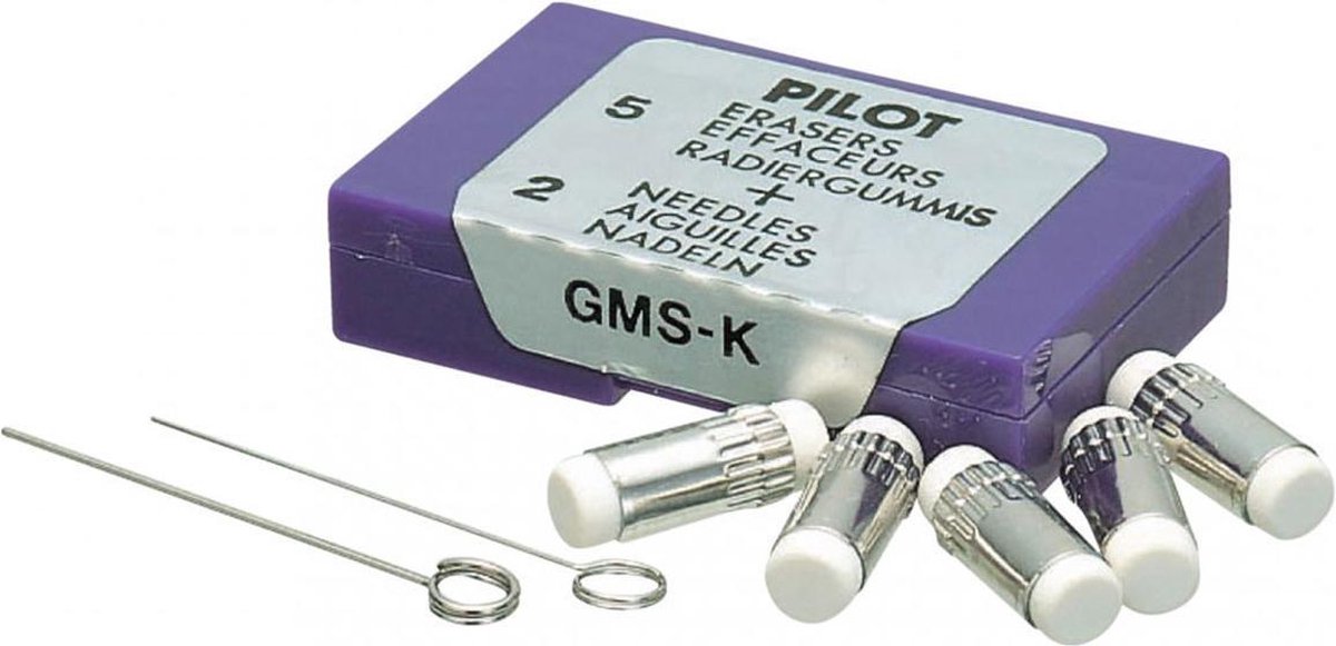 Pilot GMS-K Erasers voor Birdie Potlood – 5 stuks - Pilot