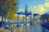 Sterrennacht Schilderij Hoge der A Groningen - Aluminium, 90x60