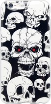 ADEL Siliconen Back Cover Softcase Hoesje voor iPhone 6/6S - Schedel