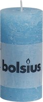 Bolsius Rustieke Stompkaarsen - 10x5cm - Aqua - 3 Stuks
