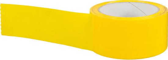 Kortpack - Vloermarkeringstape 50mm breed x 33mtr lang - Geel - 6 rollen - Vloertape - Signalisatieplakband - (021.0403)