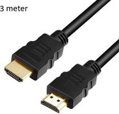 HDMI 1.4 Kabel -  High Speed Ultra HDTV - 4K - 3D - Verchoomd Goud - Zwart - 3 meter