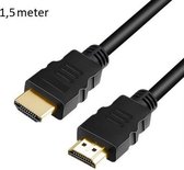 Câble HDMI 1.4 - Ultra HDTV haute vitesse - 4K - 3D - Or chromé - Noir - 1,5 mètre