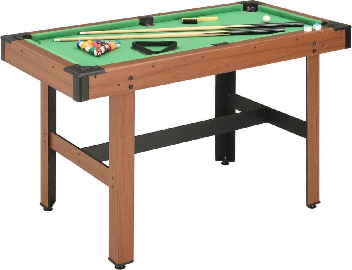 vidaXL vidaXL - Biljarttafel - 4 - feet - 122x61x76 - cm - bruin