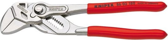 Knipex combinatietang met rode handvatten.