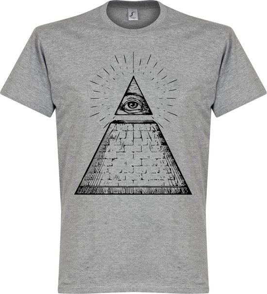 Alziend Oog T-Shirt - Grijs - M