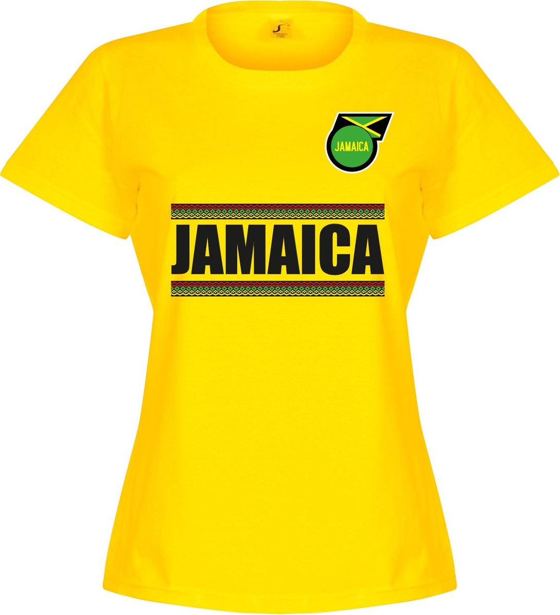 Jamaica Team Dames T-Shirt - Geel - XL