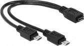 DeLOCK 20.5cm, USB micro-B - 2 x USB micro-B