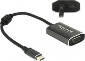 Premium USB-C naar VGA en USB-C PD adapter met DP Alt Mode (1920 x 1200) / zwart - 0,20 meter
