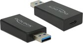 DeLOCK USB-A naar USB-C adapter - USB3.1 Gen 2 - tot 1,5A / zwart