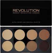 Makeup Revolution Cover & Conceal Cream Palette - Medium-Dark