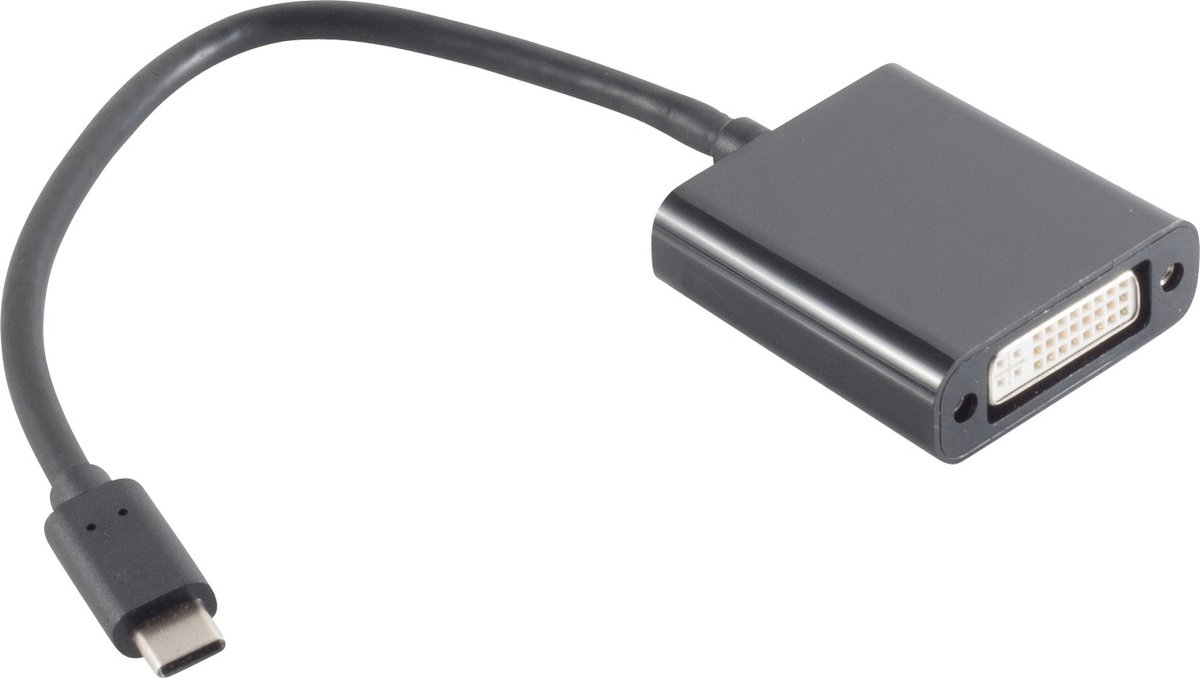 S-Impuls USB-C naar DVI adapter met DP Alt Mode (1920 x 1200) / zwart - 0,15 meter