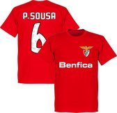Benfica P. Sousa 6 Team T-Shirt - Rood - XL