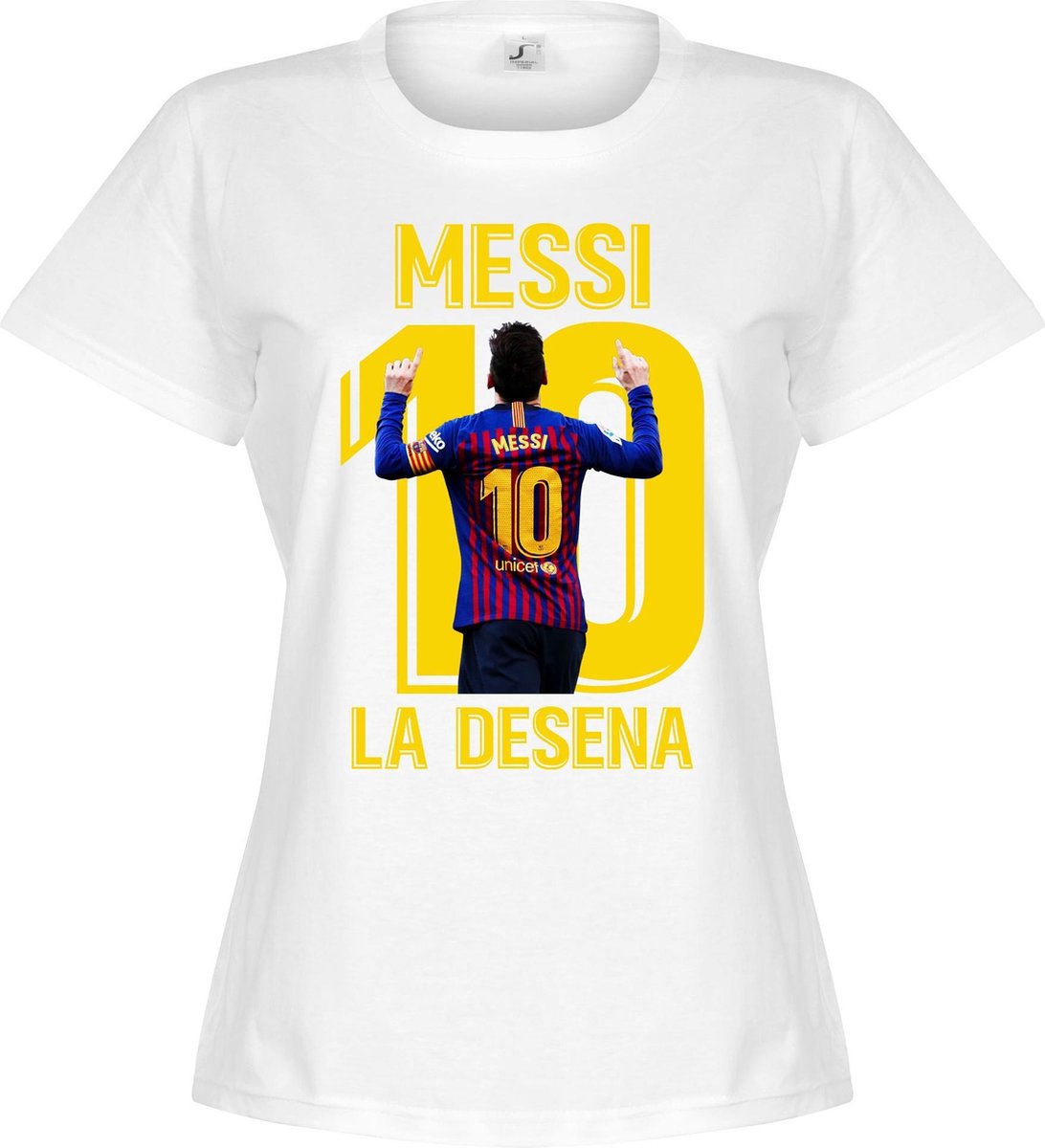 Messi La Desena Dames T-Shirt - Wit - XXL