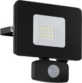 Bol.com EGLO Faedo 3 Wandlamp Buiten - LED - Bewegingssensor - 14 cm - Zwart aanbieding