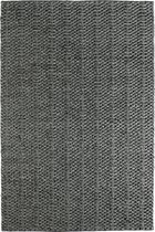 Handgeweven laagpolig vloerkleed Forum -  wol - Antraciet - 160x230 cm